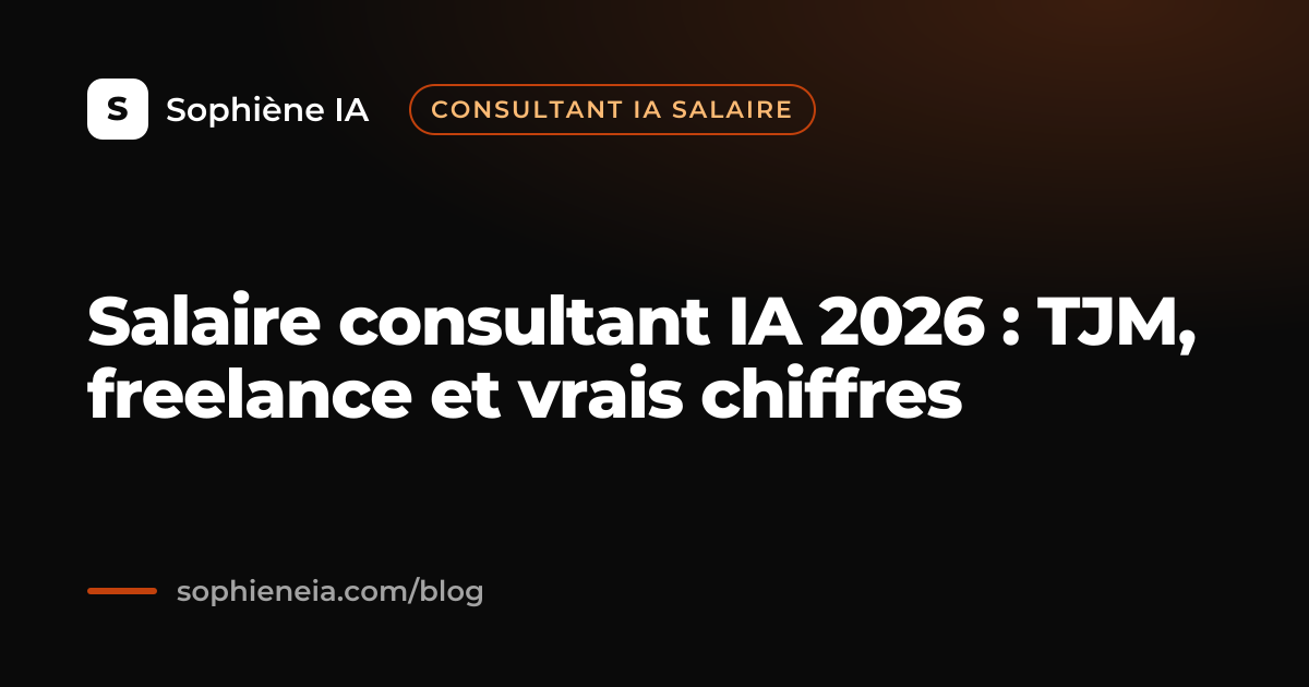 Salaire consultant IA 2026 : TJM, freelance et vrais chiffres